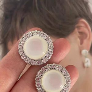Pearl Cabochon Crystal Buttons